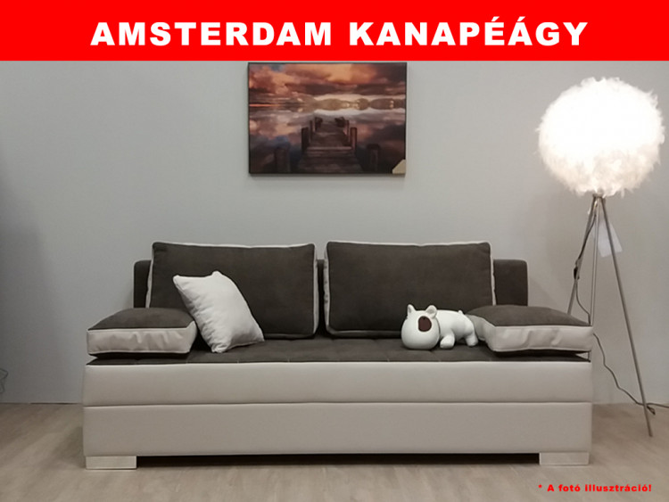 Amsterdam ágyneműtartós ágykanapé választható szövettel