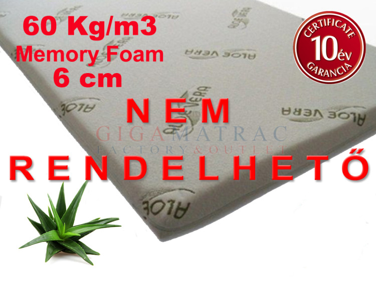 Aloe Fedőmatrac memoryfoam 6 cm