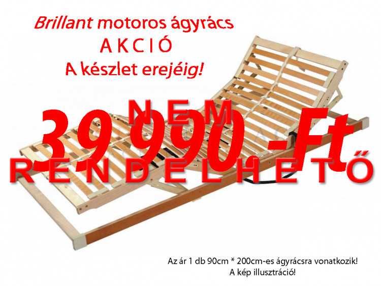 Brillant motoros ágyrács